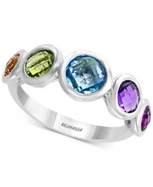 image of Effy Multi-Gemstone (2-1/2 ct. t.w.) Statement Ring in Sterling Silver