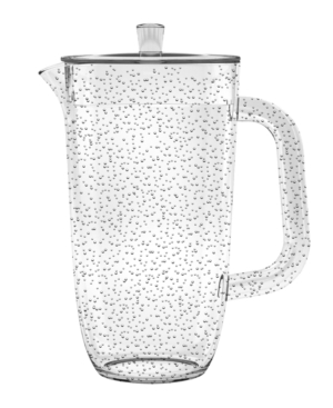 Tarhong Bubble Pitcher With Lid, Clear, 100 Oz., Premium Plastic