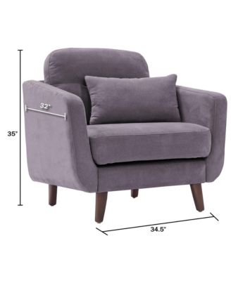 Elle D&eacute;cor 24" Mid-Century Modern Chloe Armchair