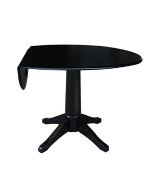 International Concept 42" Round Dual Drop Leaf Pedestal Table