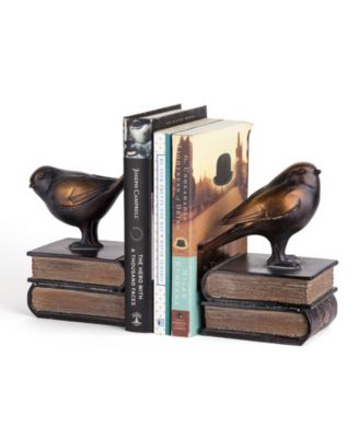 Birds on Books Bookend Set