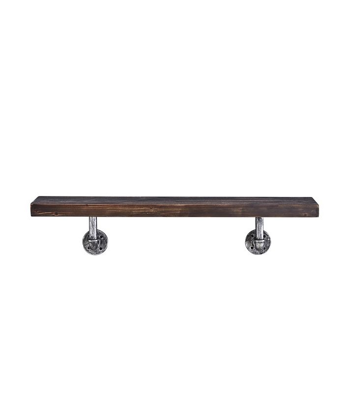 Danya B 36" X 7" Floating Pipe Industrial Rustic Wall Mount Shelf Macy's