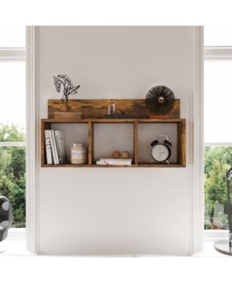 Triple Cubed Shelf with Ledge - Wall Mount Cubie Shelf
