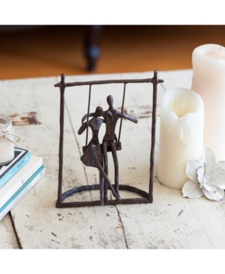Couple on a Swing Cast Bronze