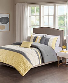 510 Design Donnell Full/Queen Embroidered 5 Piece Comforter Set