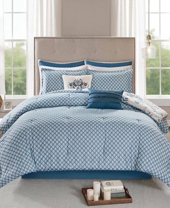 JLA Home Madison Park Eden King 8 Piece Cotton Printed ...