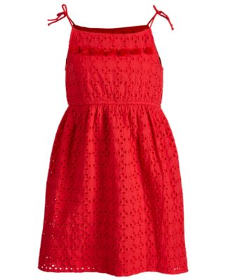 macys girls red dress