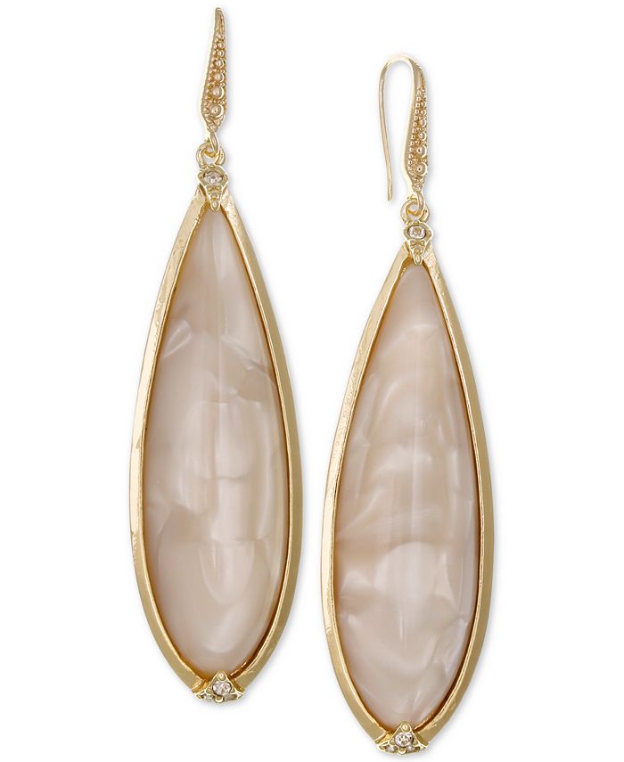 Laundry by Shelli Segal GoldTone Elongated Swirl Bead Drop Earrings