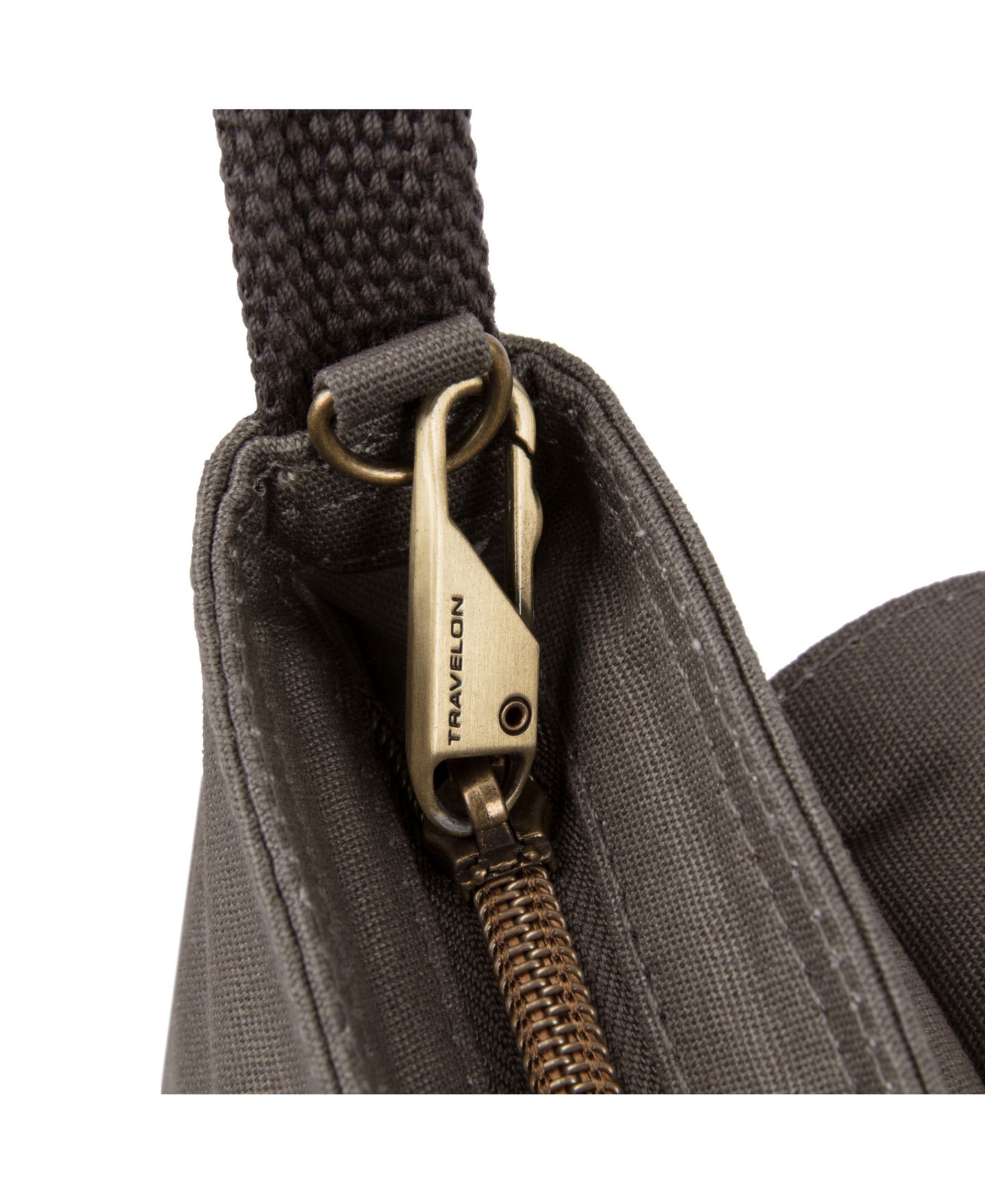 Сумка Travelon Anti-Theft Courier Saddle Crossbody, цвет: Тёмный бежевый — фото 4