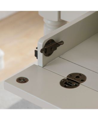 Cottage White Turned leg Laptop Desk with Center Drawer