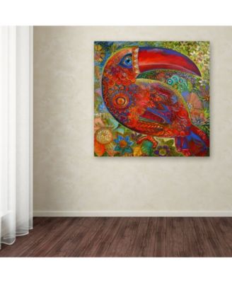 Oxana Ziaka 'Toucan Deco' Canvas Art - 35" x 35" x 2"