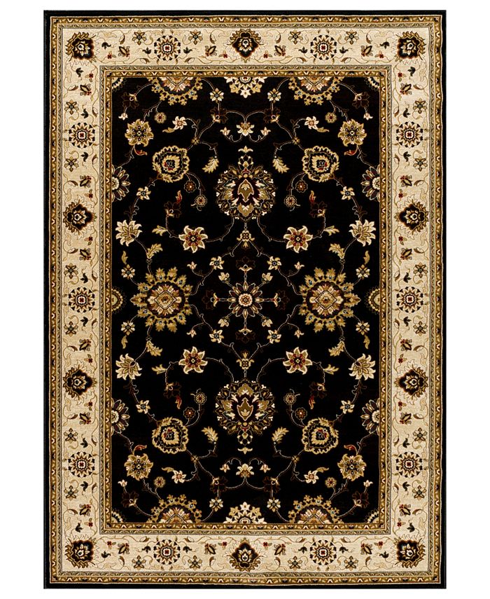 Mink CLOSEOUT! Area Rug, Warwick Tabriz Black/Wheat 2'3" x 7'7