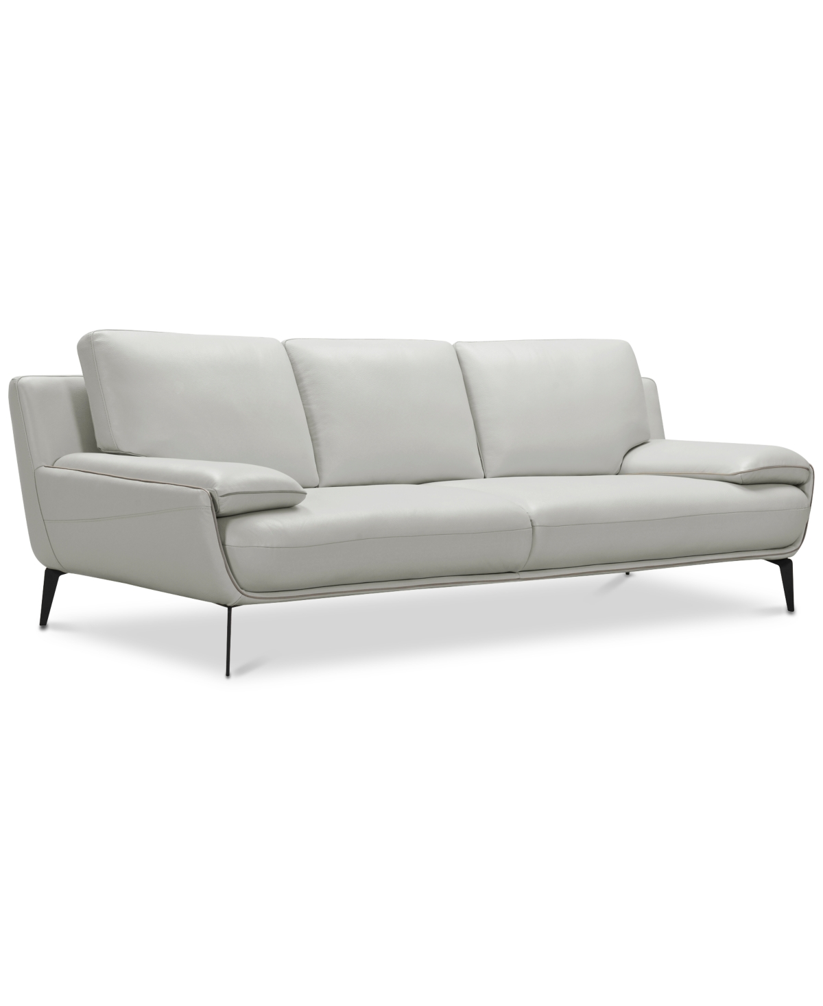 Closeout! Surat 97" Leather Sofa, Created for Macy's - Light Grey