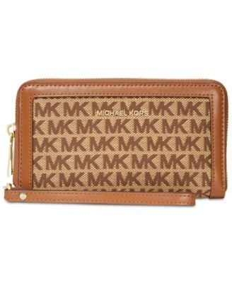 mk double zip wallet