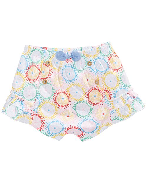 First Impressions Baby Girls Cotton Printed Shorts, Created for Macy's