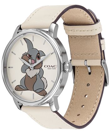 COACH Disney x Women s Thumper Grand Chalk Leather Strap Watch