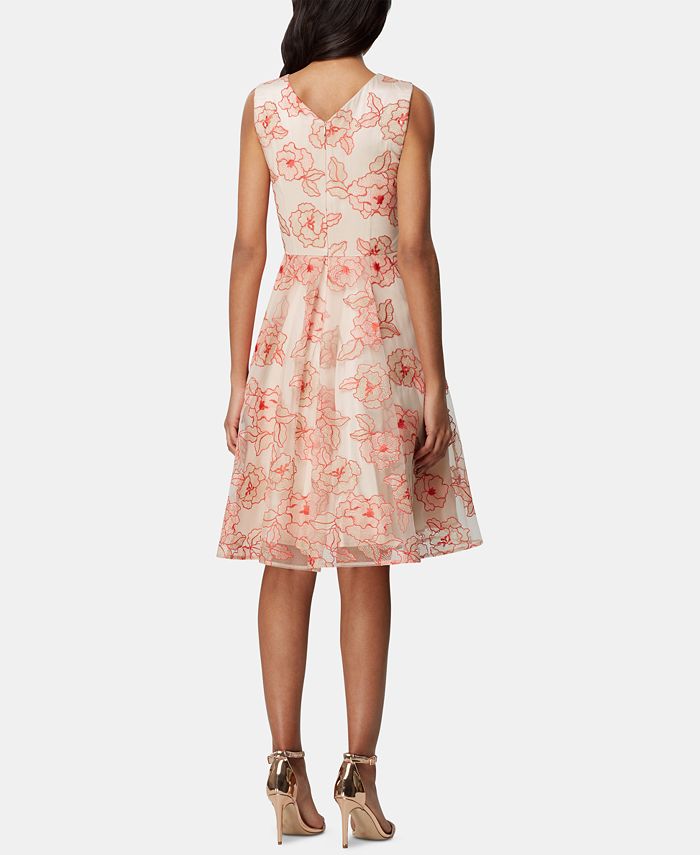 Tahari asl embroidered a line gown discount