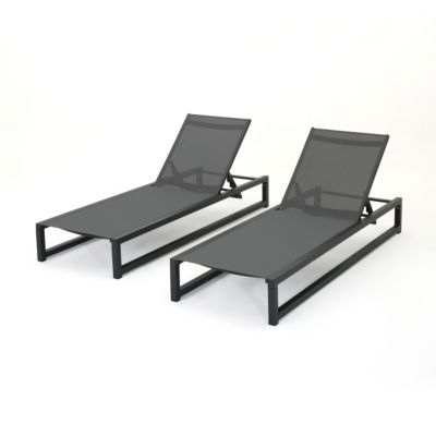 Noble House - Modesta Outdoor Chaise Lounge, Quick Ship (Set of 2)