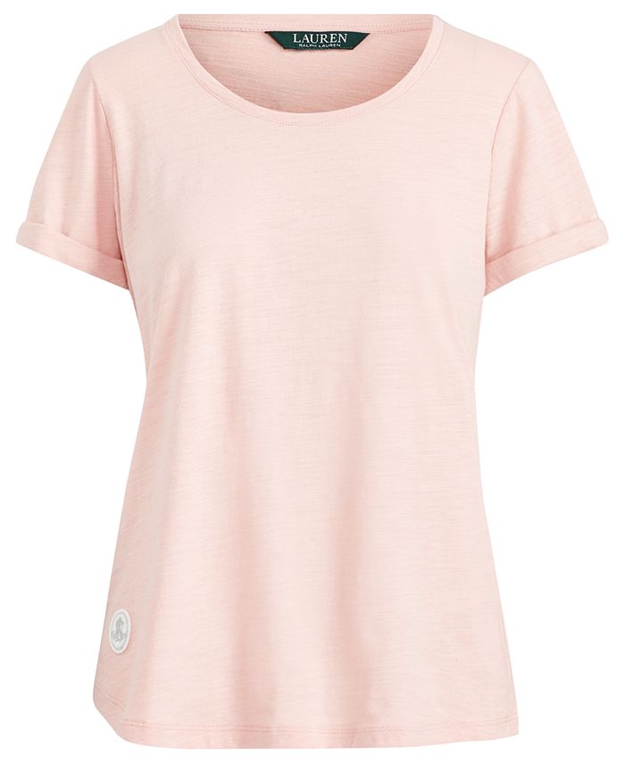 Lauren Ralph Lauren Scoop-Neck Cotton T-Shirt - Macy's