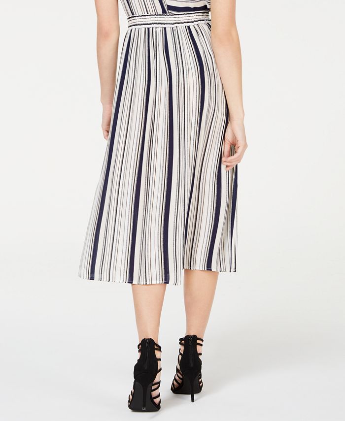 BCX Juniors' Striped Button-Trimmed Skirt - Macy's