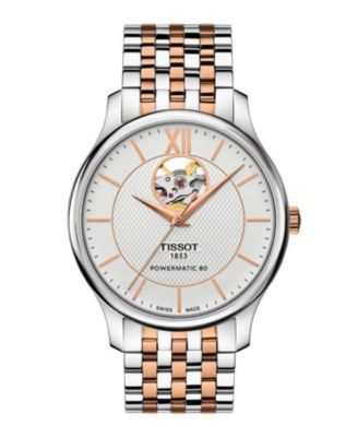 Men's Tradition Powermatic Stainless Steel And Rose Gold Two Tone Bracelet Watch 40mm