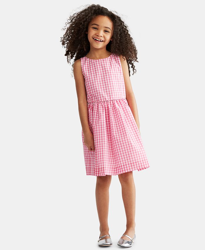 Polo Ralph Lauren Little Girls' Checkered Fit-and-Flare Dress, Created ...