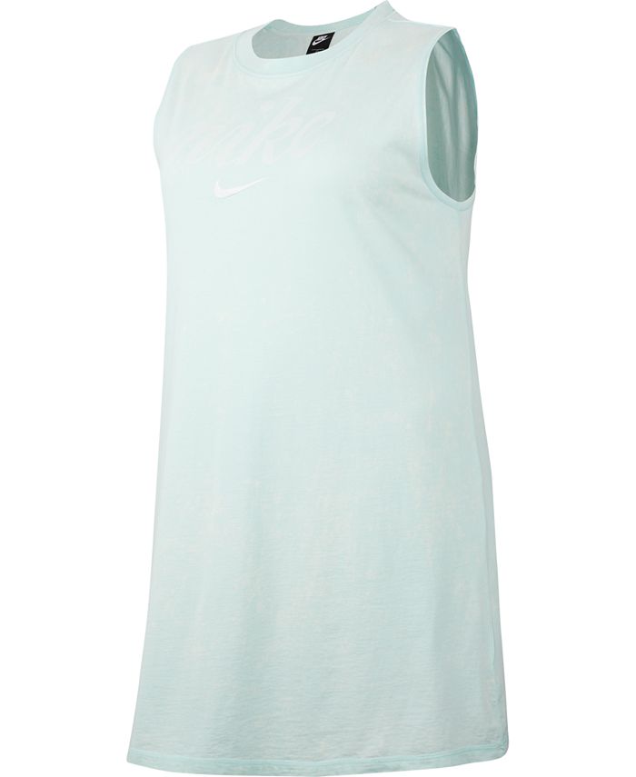 Nike Plus Size Sportswear Cotton Logo Sleeveless Dress - Macy's