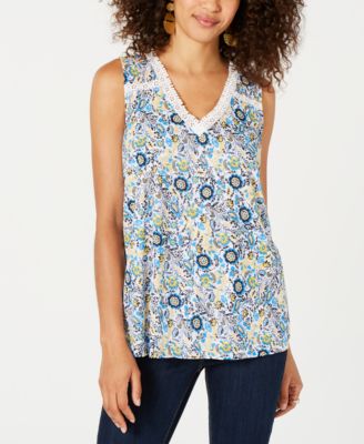 macys petite sleeveless tops