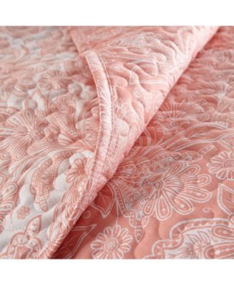 Boho Perfect Paisley Lightweight Reversible Quilt Set, Full/Queen