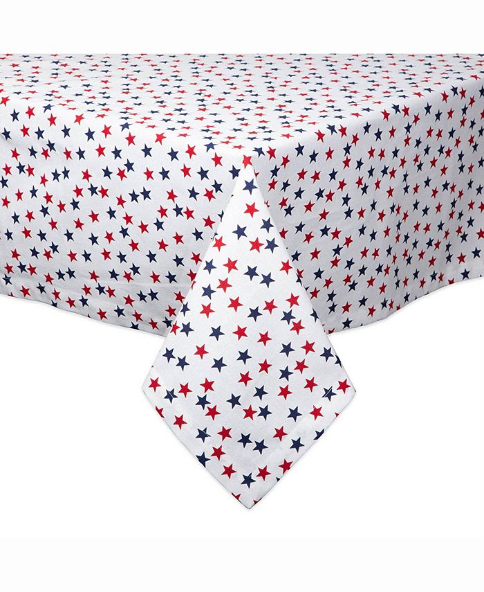 Design Imports Americana Stars Print Table cloth 60