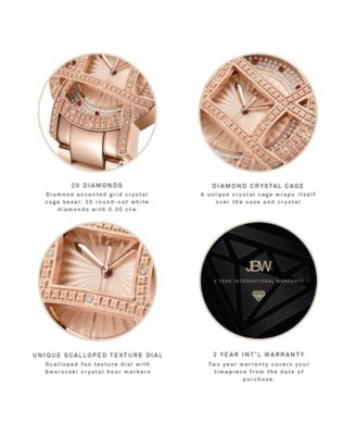 10 YR Anniversary Women's Olympia Diamond (1/5 ct.t.w.) 18K Rose Gold Plated  Watch