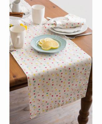Multi Polka Dots Print Table Runner 14" X 72"