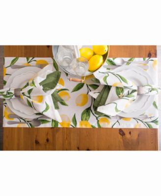 Lemon Bliss Print Table Runner 14" X 108"