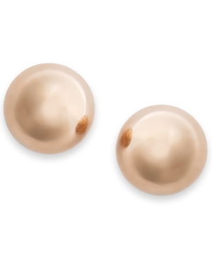 image of Gold Ball Stud Earrings (6mm) in 14k Yellow, White or Rose Gold