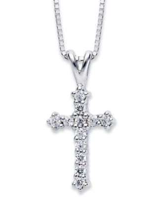 white gold diamond cross and chain