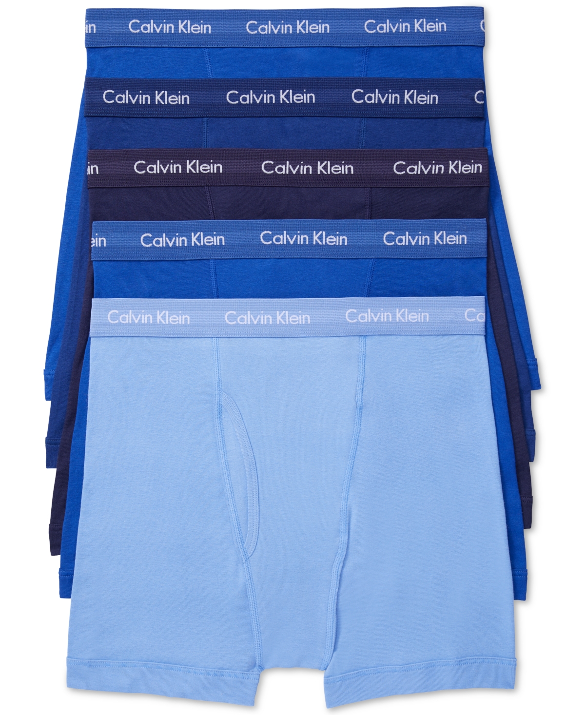 Calvin Klein Men's 5-pack Cotton Classic Boxer Briefs Underwear In Periwinkle,mazarine Blue