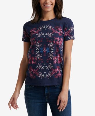 Lucky Brand - Cotton Floral-Print T-Shirt
