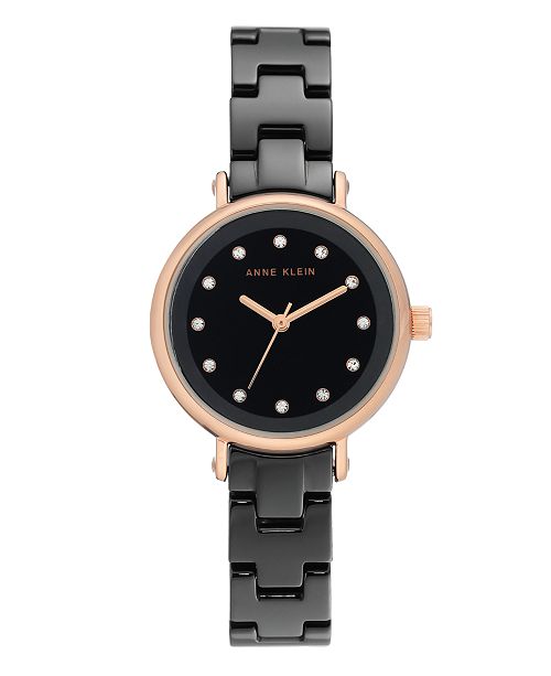Anne Klein Glossy Dial With A Genuine Diamond Watch Reviews Watches Jewelry Watches Macy S