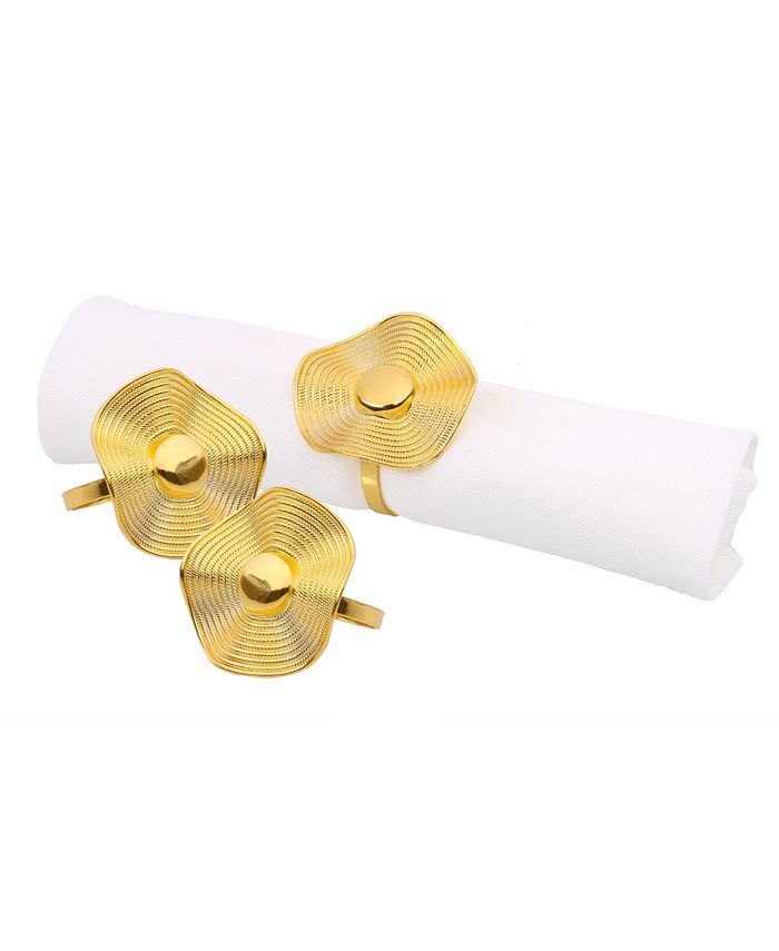 Classic Touch Set of 6 Gold Napkin Rings Macy's