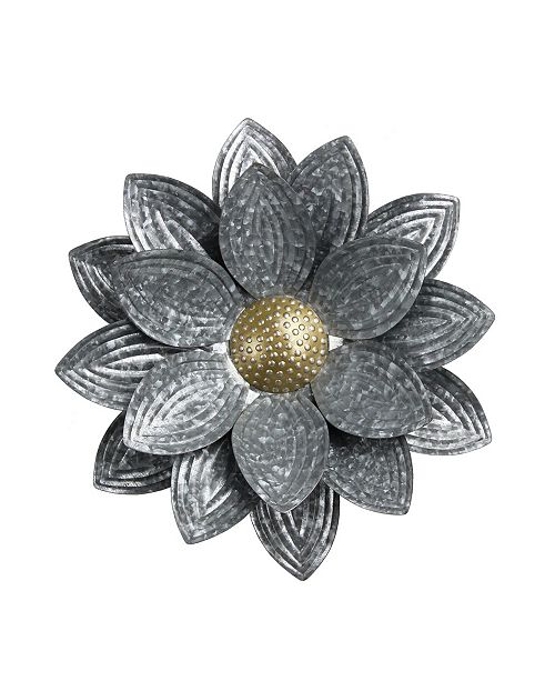 Brewster Home Fashions Mizell Silver Floral Metal Wall Art