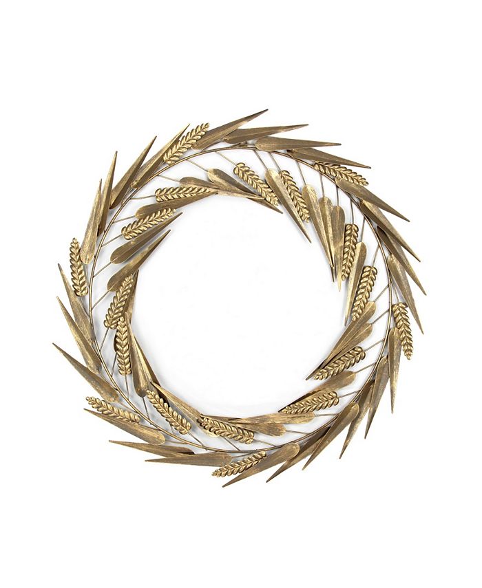 Brewster Home Fashions Laddies Gold Metal Wreath - Macy's