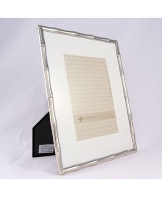 710180 Silver Metal Bamboo 8x10 Matted For Picture Frame - 5" x 7"