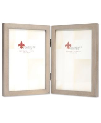 Lawrence Frames Hinged Double Gray Wood Picture Frame - Gallery ...