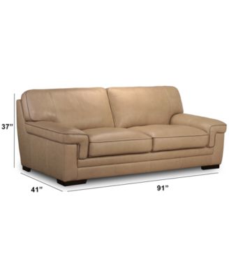 Myars 91" Leather Sofa