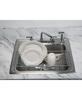 Kitchen Details Over the Sink Dish Rack, 19.92 x 7.99 x 5.12, Grey