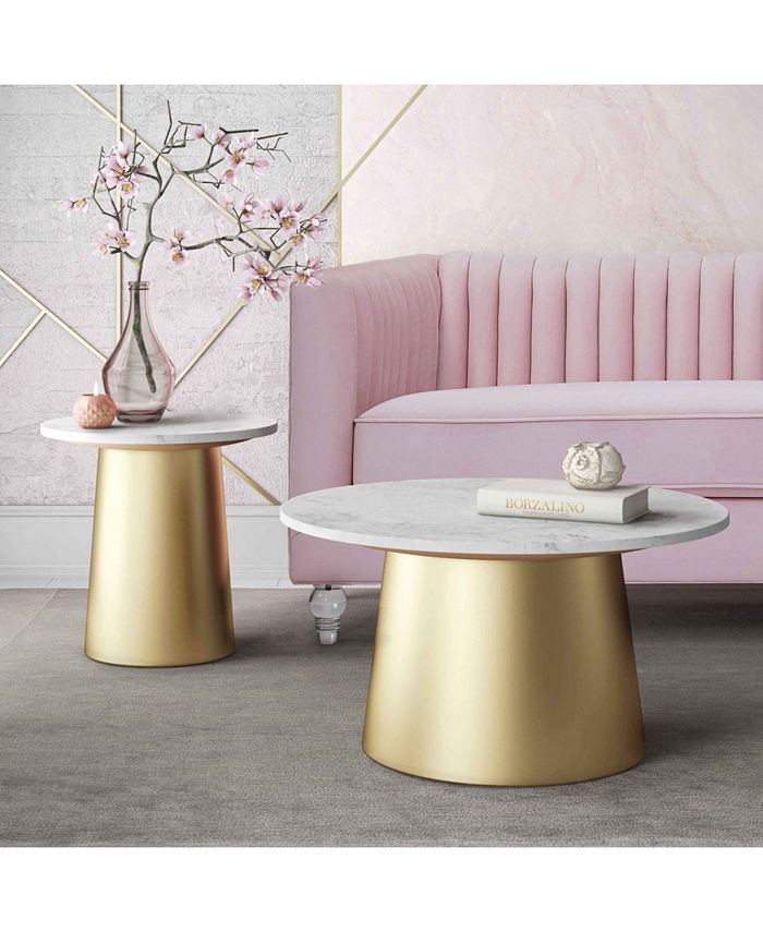 TOV Furniture Bleeker Marble Side Table Macy's