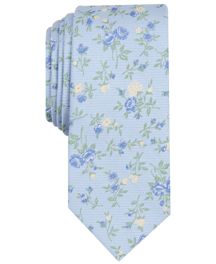 Bar III Men's Collins Floral Skinny Tie, Created for Macy's Macy's