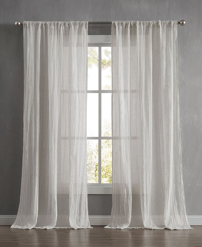 French Connection - Charter Crushed 100" x 84" Rod Pocket Window Curtain Pairs