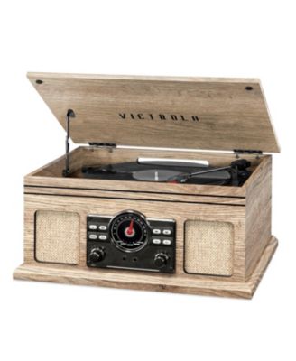 Victrola 4-in-1 Nostalgic Bluetooth Record Player with 3-Speed Record Turntable and FM Radio