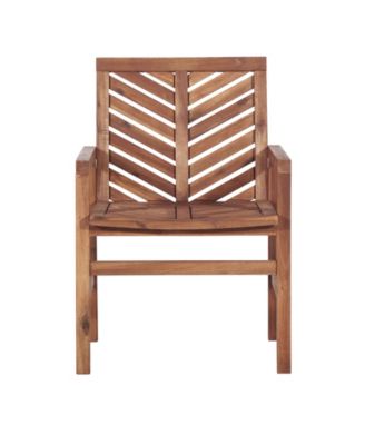 Patio Wood Chairs, Set Of 2